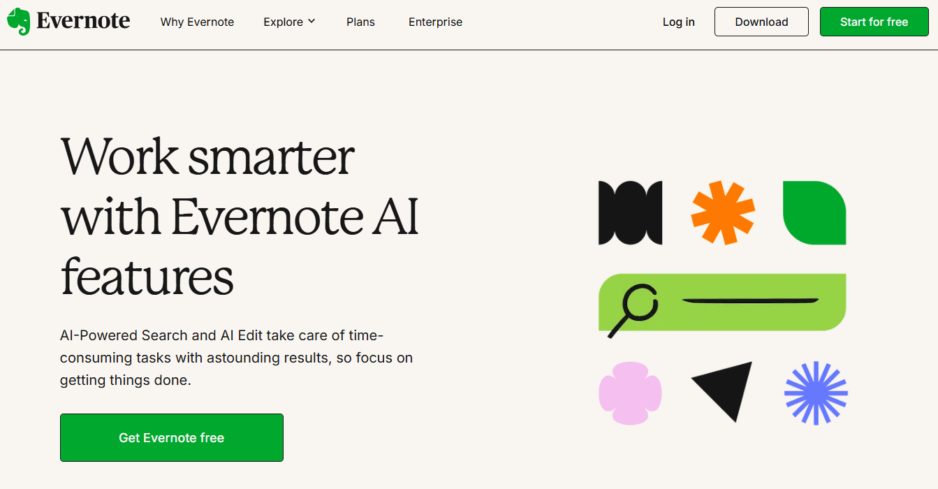 Evernote - Best AI for Homework