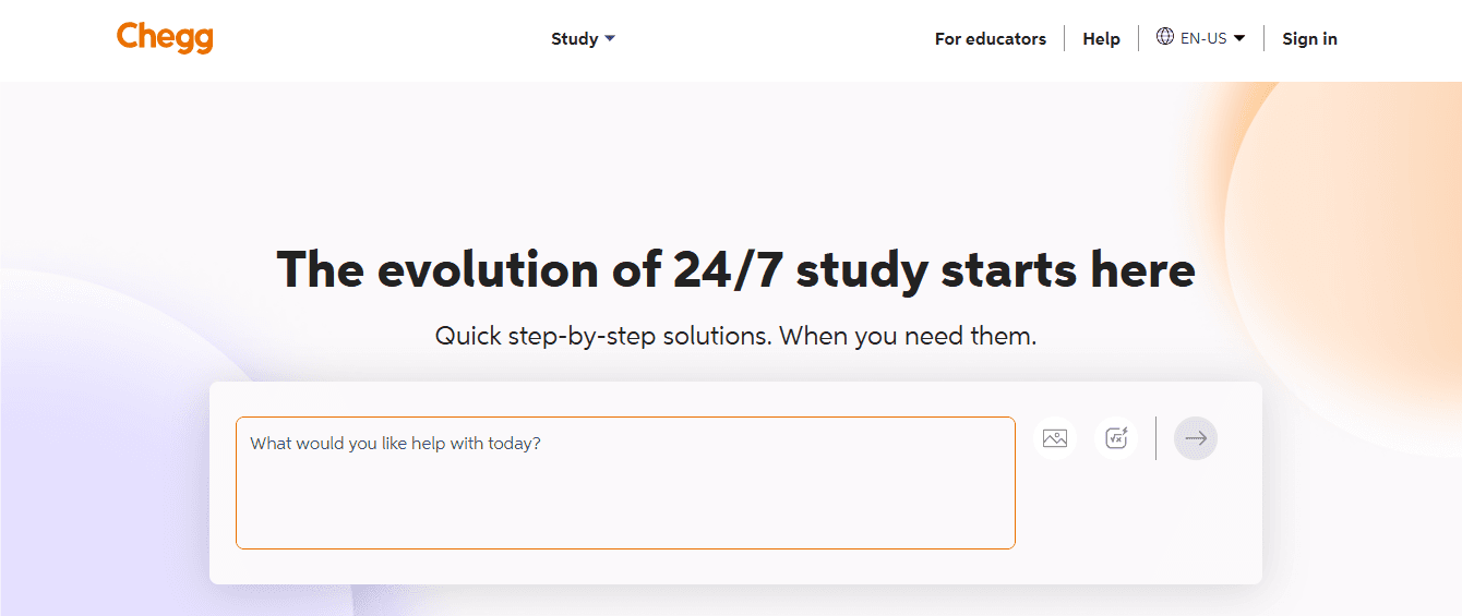 Chegg landing - Chegg Alternatives
