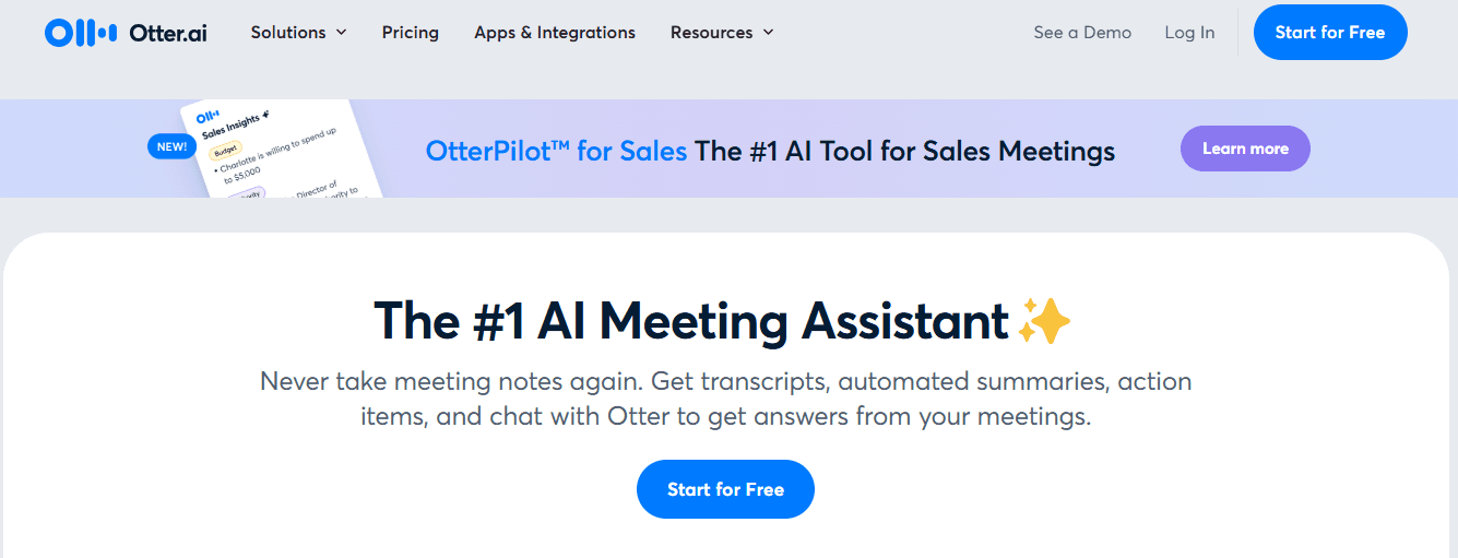 Otter AI - Best AI for Homework