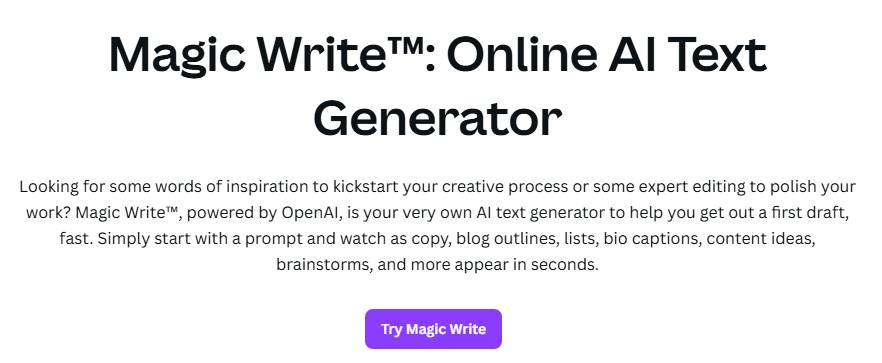 MagicWrite - Best AI for Homework