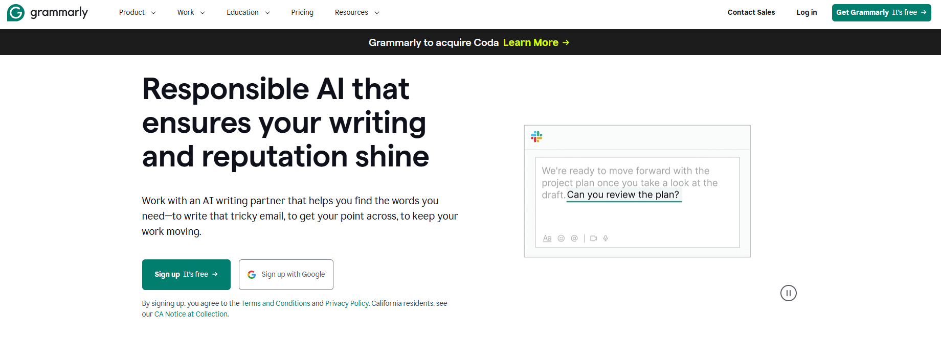 Grammarly - Best AI for Homework