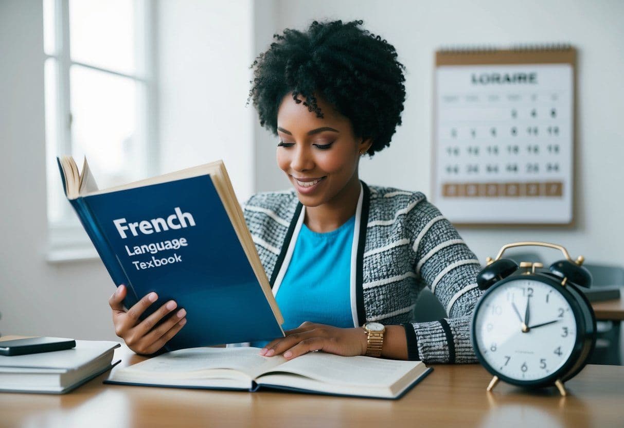 person with a book - How Long Does It Take To Learn French